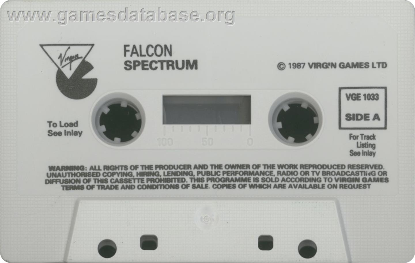 Falcon: The Renegade Lord - Sinclair ZX Spectrum - Artwork - Cartridge