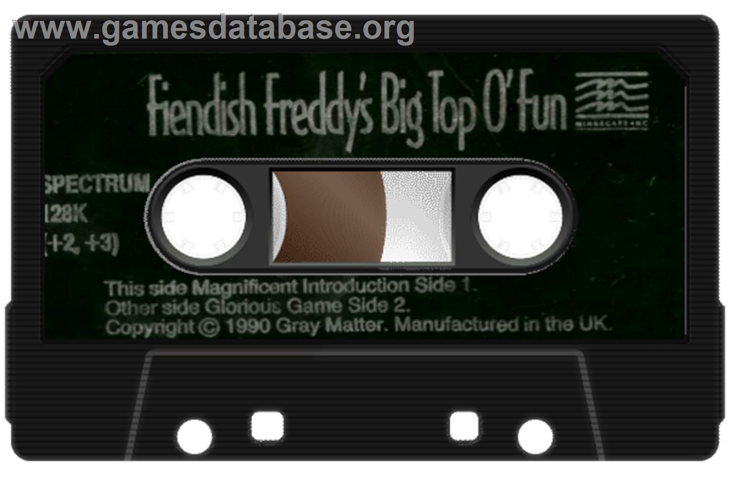 Fiendish Freddy's Big Top O' Fun - Sinclair ZX Spectrum - Artwork - Cartridge