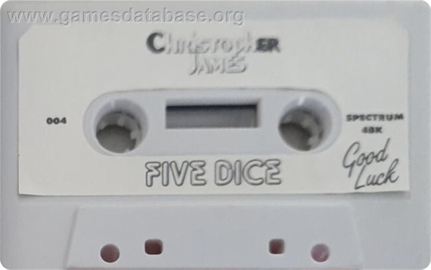 Five Dice - Sinclair ZX Spectrum - Artwork - Cartridge