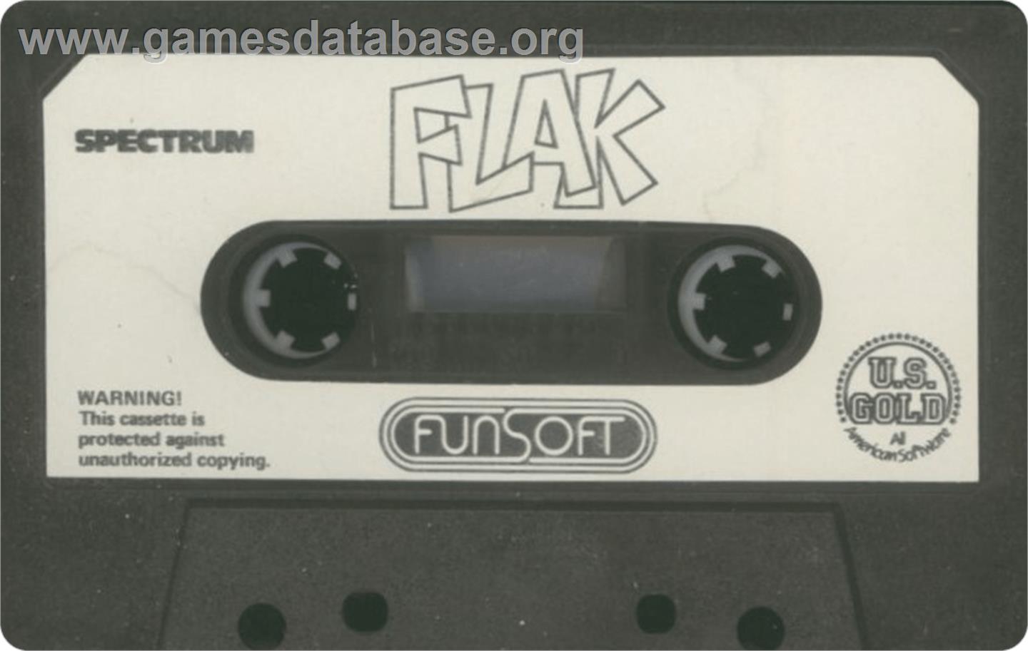 Flak - Sinclair ZX Spectrum - Artwork - Cartridge