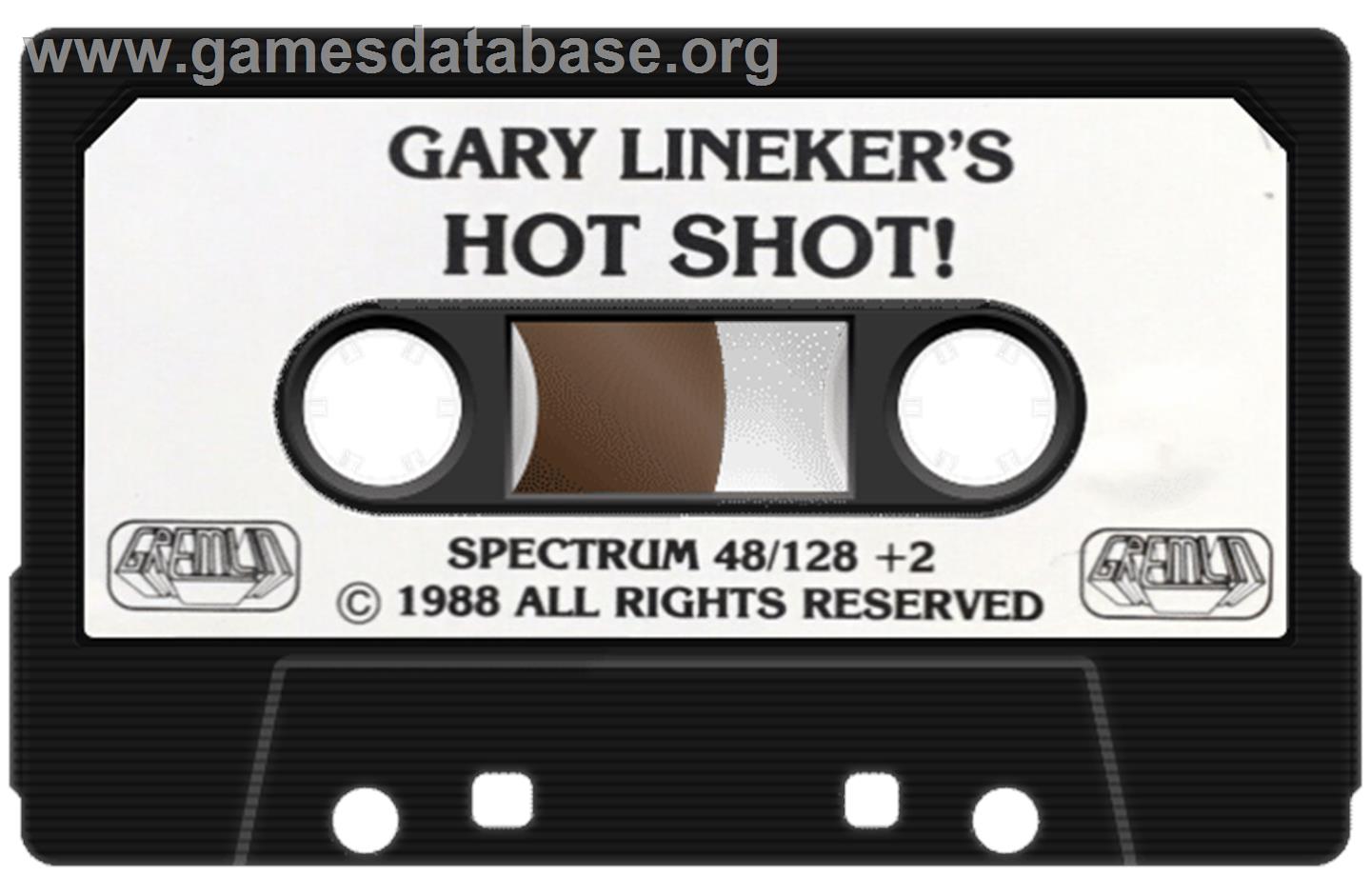 Gary Lineker's Hot-shot! - Sinclair ZX Spectrum - Artwork - Cartridge