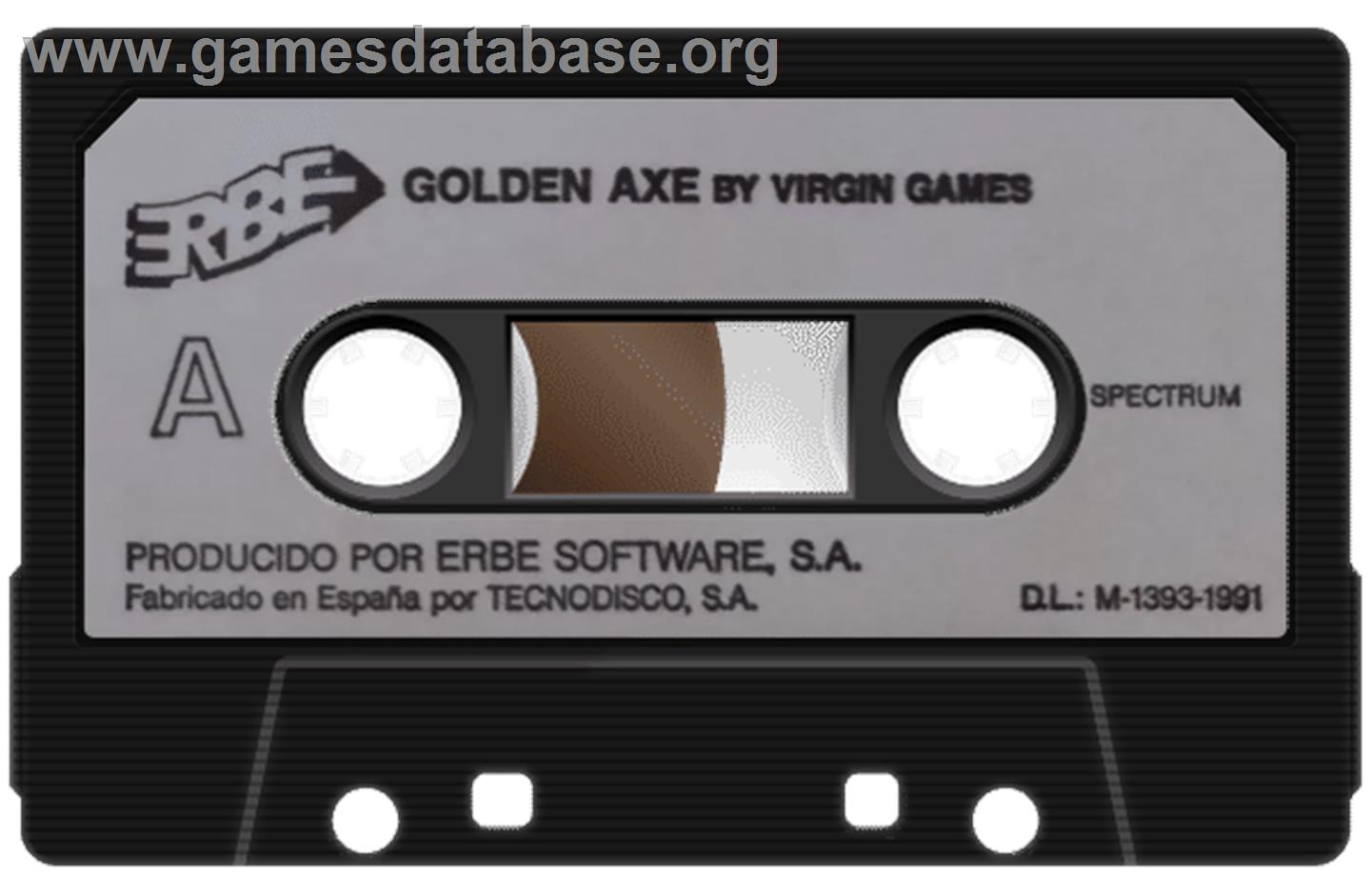 Golden Axe - Sinclair ZX Spectrum - Artwork - Cartridge