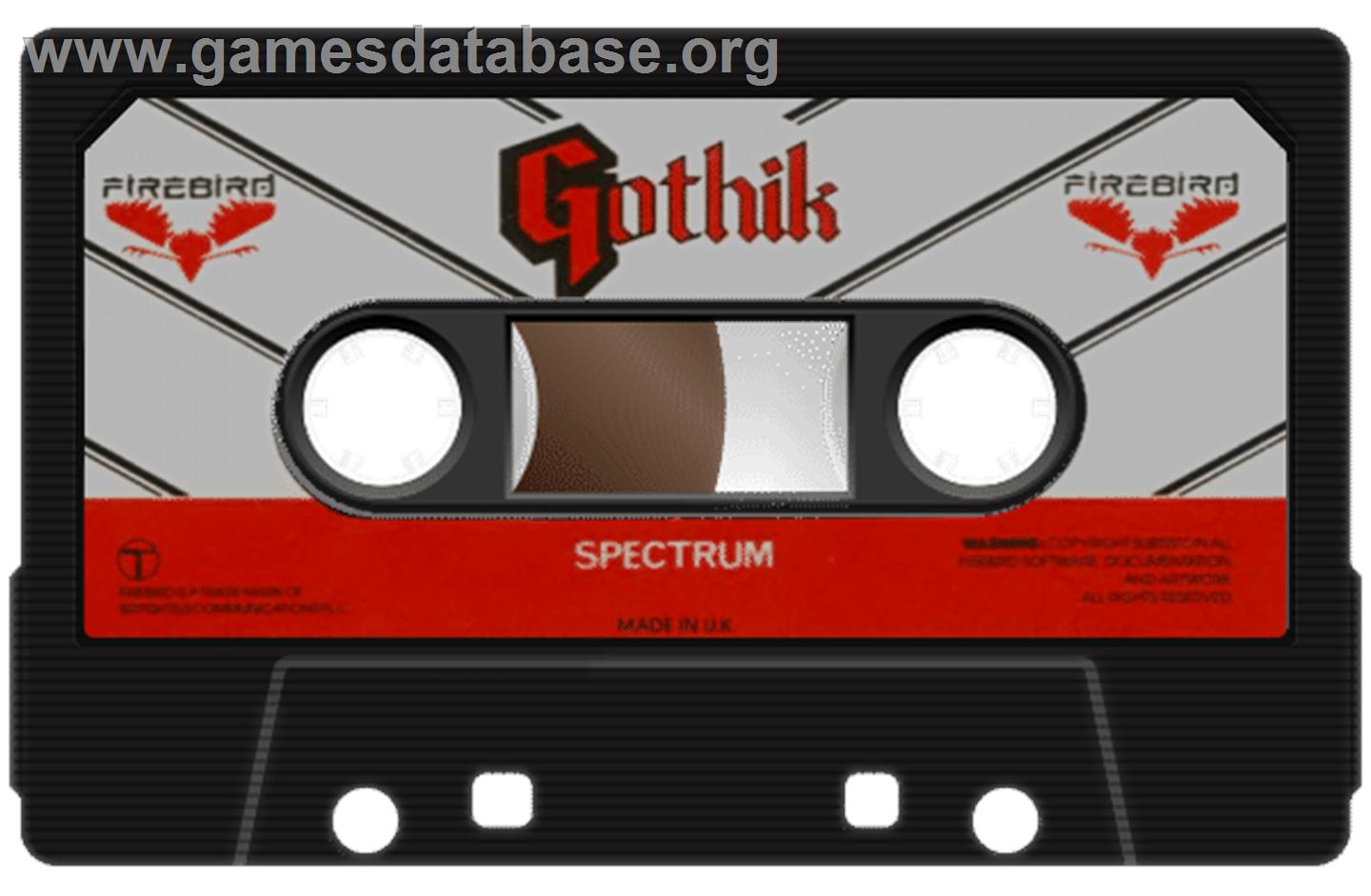 Gothik - Sinclair ZX Spectrum - Artwork - Cartridge