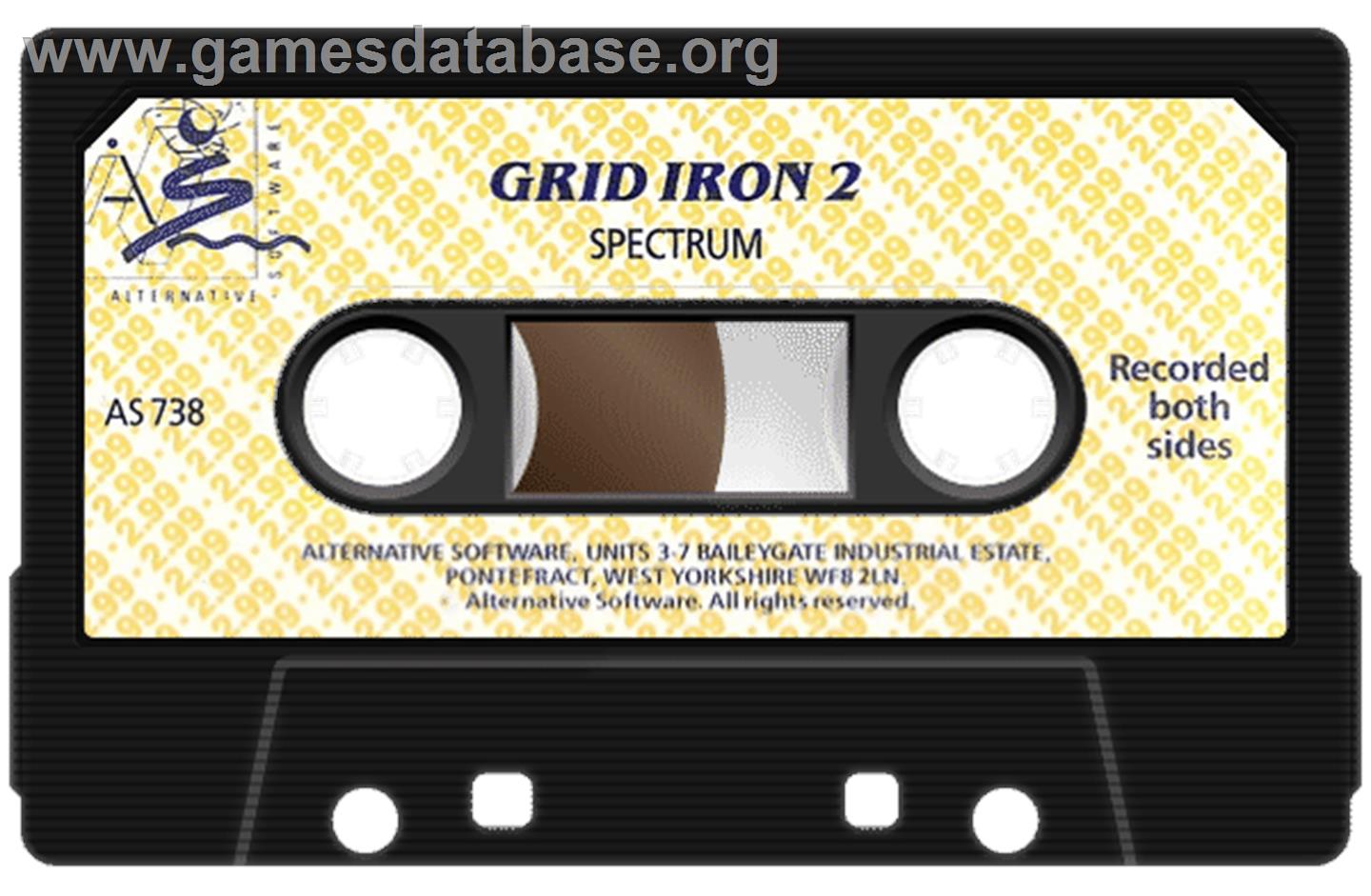 Grid Iron 2 - Sinclair ZX Spectrum - Artwork - Cartridge