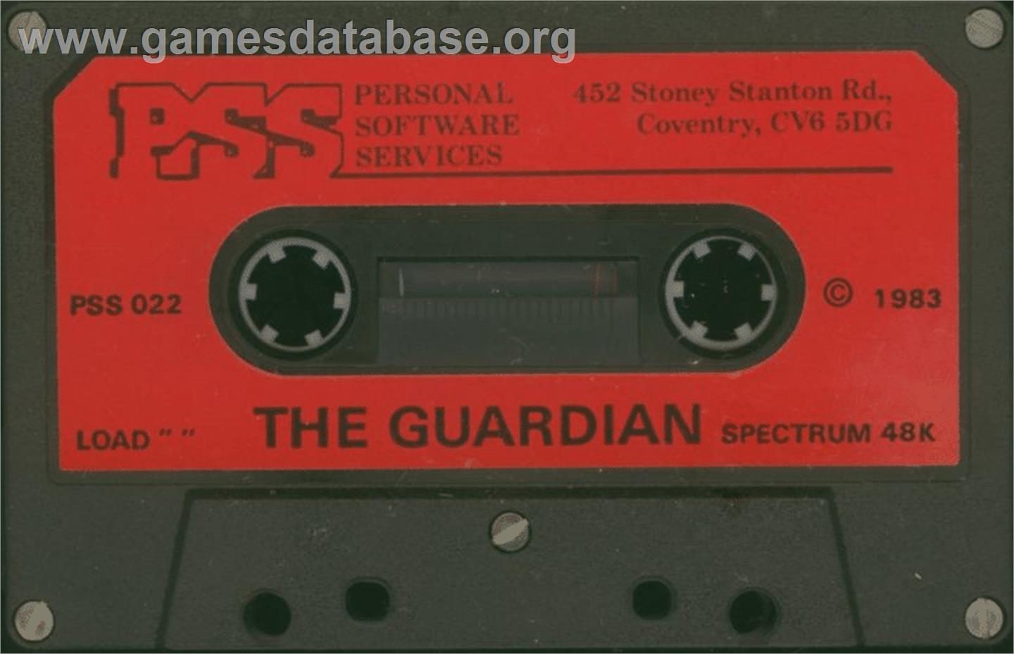 Guardian - Sinclair ZX Spectrum - Artwork - Cartridge