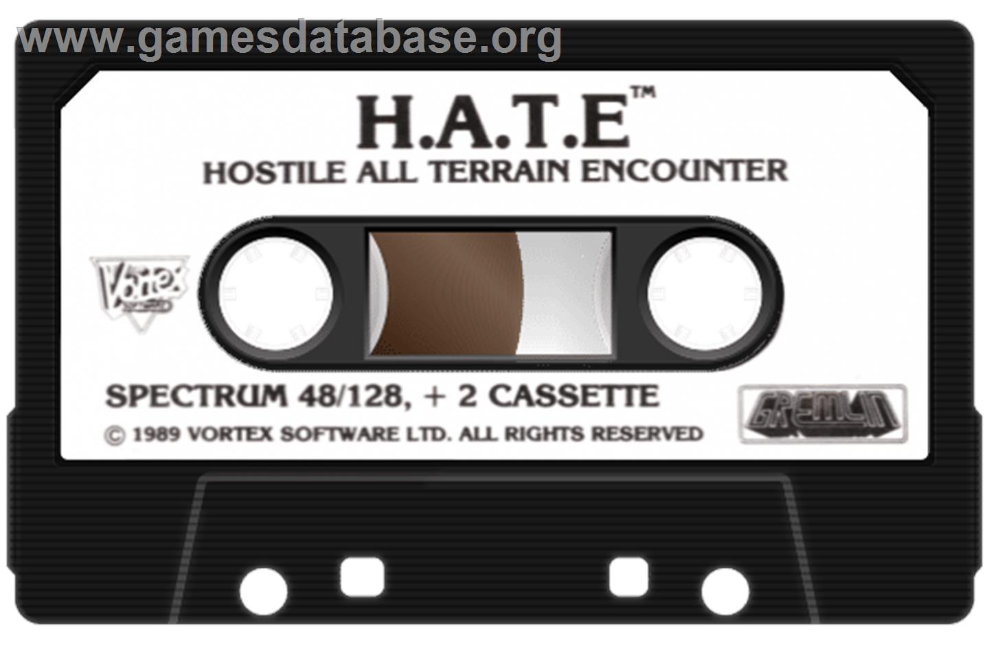 H.a.t.e. - Hostile All Terrain Encounter - Sinclair ZX Spectrum - Artwork - Cartridge
