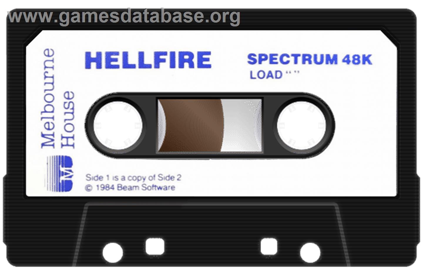 Hellfire - Sinclair ZX Spectrum - Artwork - Cartridge