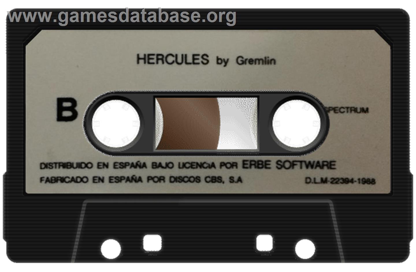 Hercules: Slayer of the Damned - Sinclair ZX Spectrum - Artwork - Cartridge