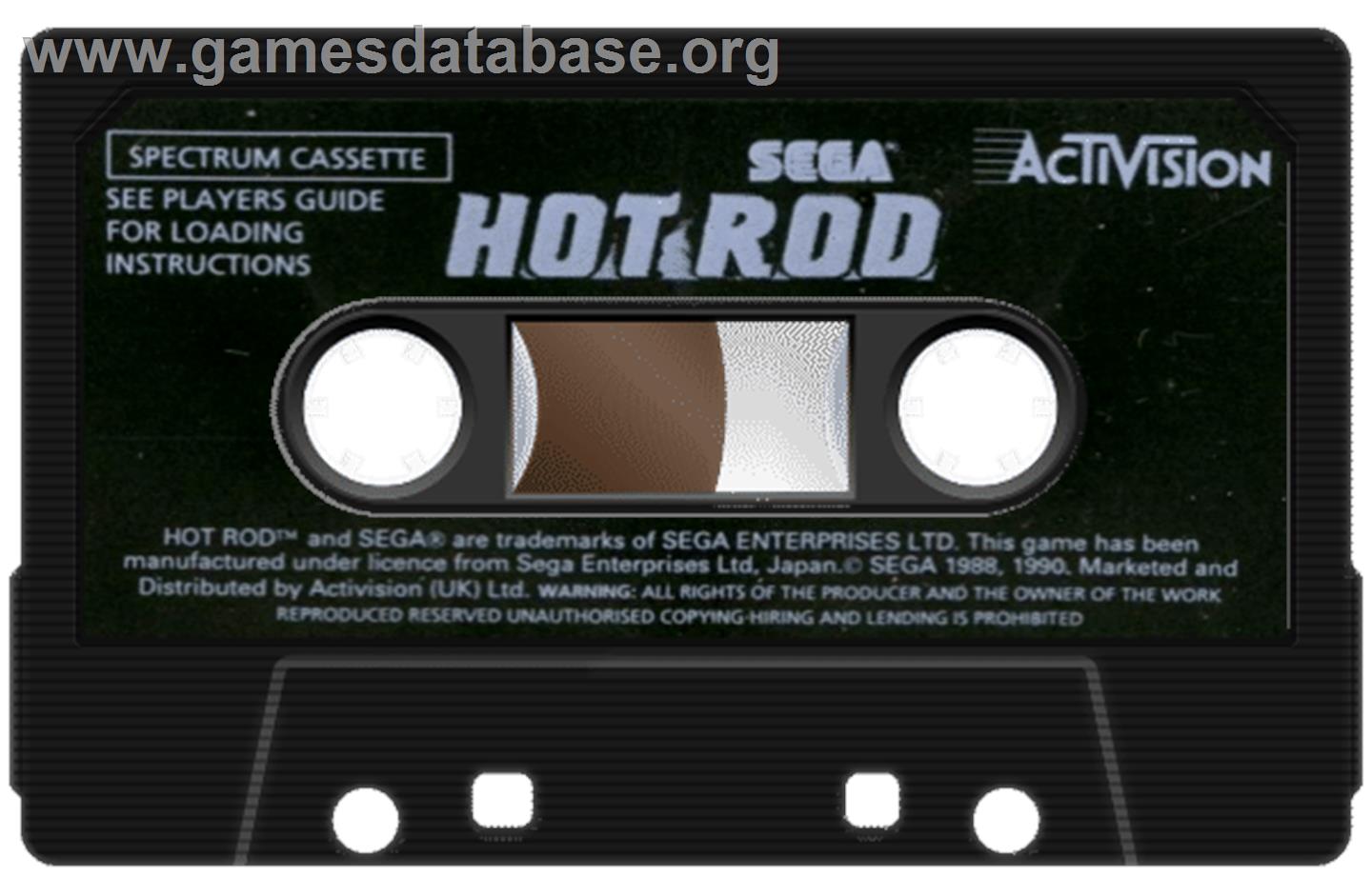 Hot Rod - Sinclair ZX Spectrum - Artwork - Cartridge