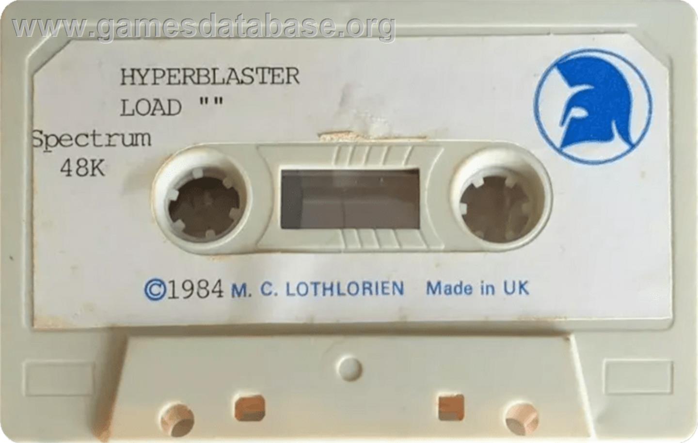 Hyperblaster - Sinclair ZX Spectrum - Artwork - Cartridge