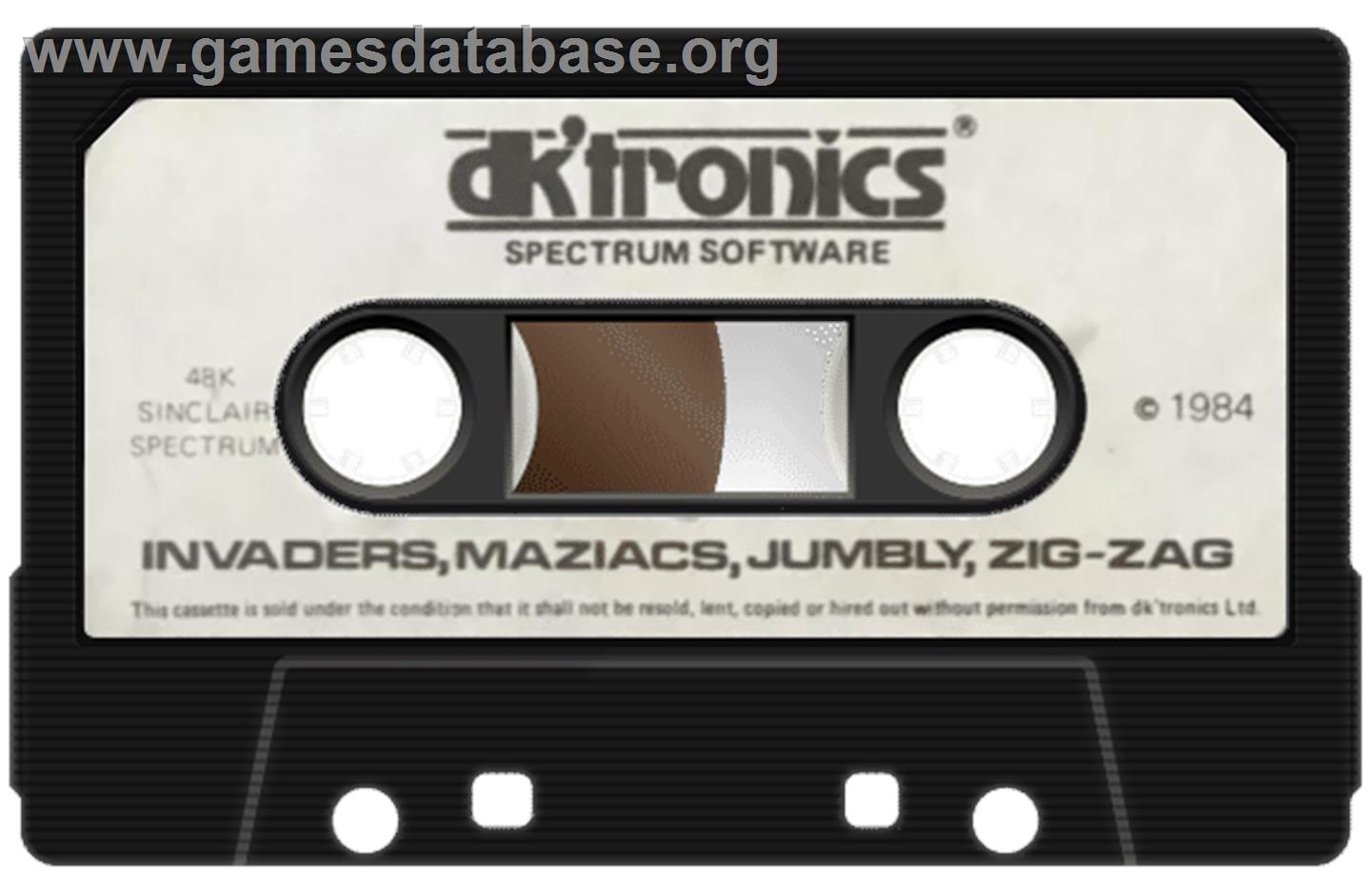 Invaders (dk'tronics) - Sinclair ZX Spectrum - Artwork - Cartridge