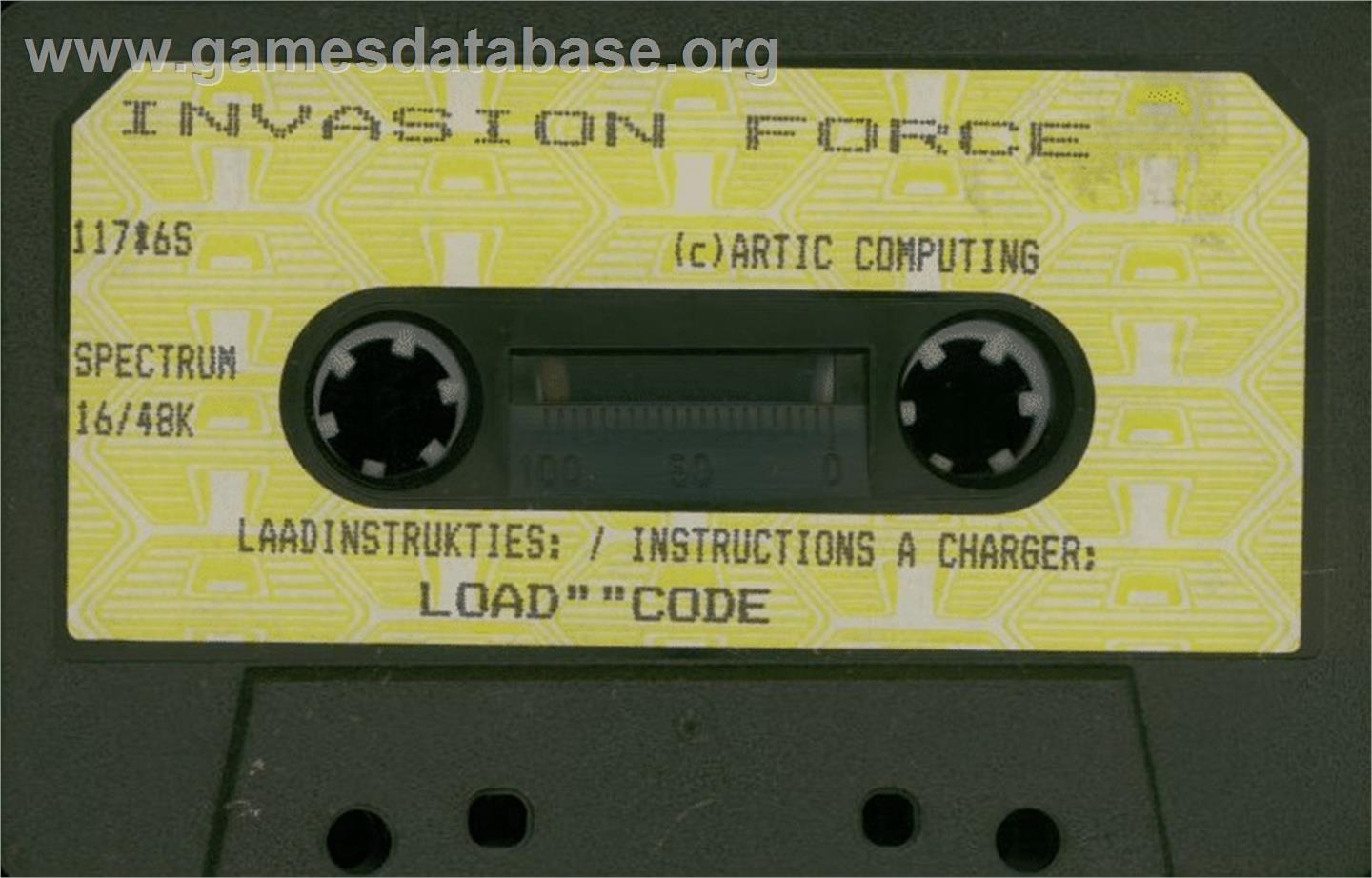 Invasion Force (Micromania) - Sinclair ZX Spectrum - Artwork - Cartridge