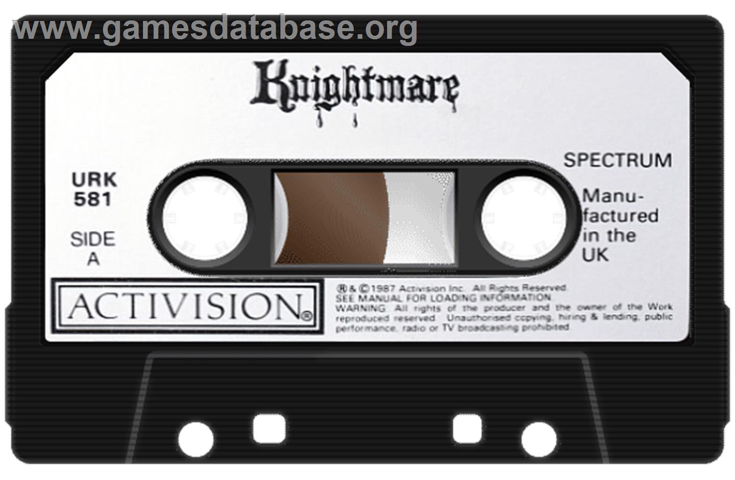 Knightmare - Sinclair ZX Spectrum - Artwork - Cartridge