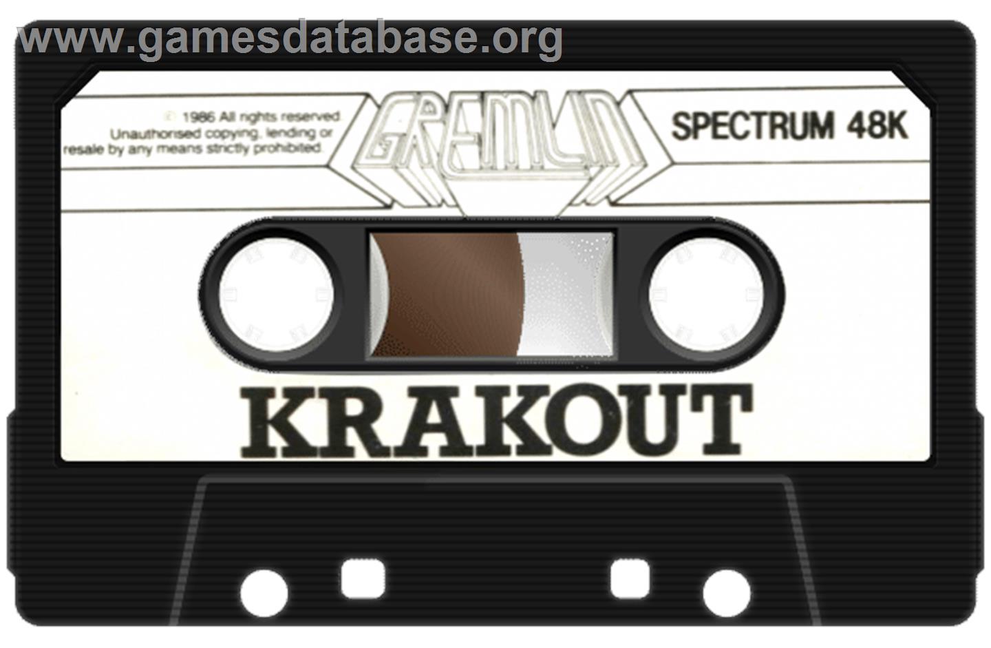 Krakout - Sinclair ZX Spectrum - Artwork - Cartridge