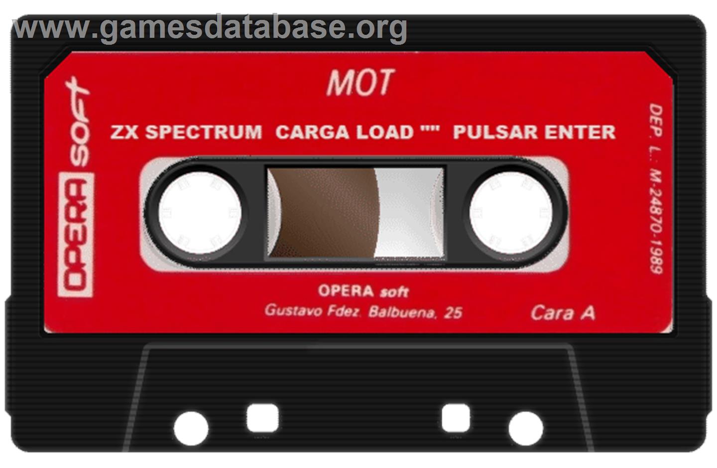 MOT - Sinclair ZX Spectrum - Artwork - Cartridge