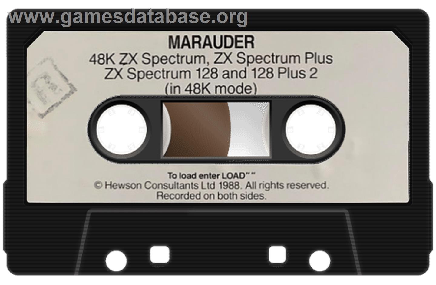 Marauder - Sinclair ZX Spectrum - Artwork - Cartridge
