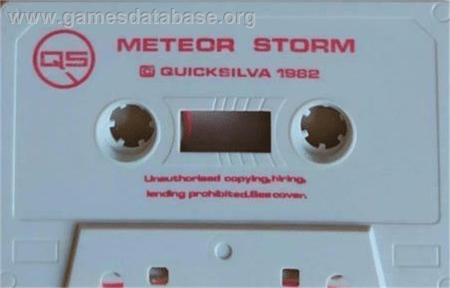 Meteor Storm - Sinclair ZX Spectrum - Artwork - Cartridge