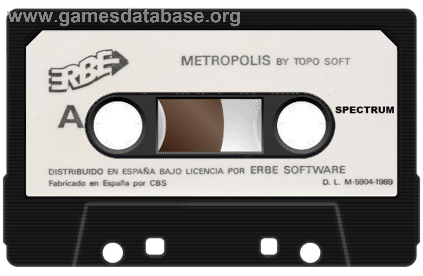 Metropolis (Topo Soft) - Sinclair ZX Spectrum - Artwork - Cartridge