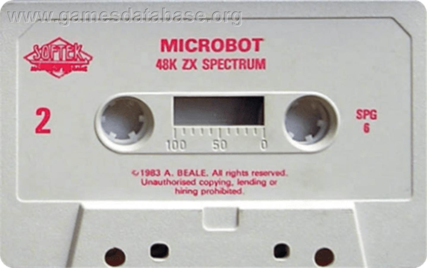 Microbot - Sinclair ZX Spectrum - Artwork - Cartridge