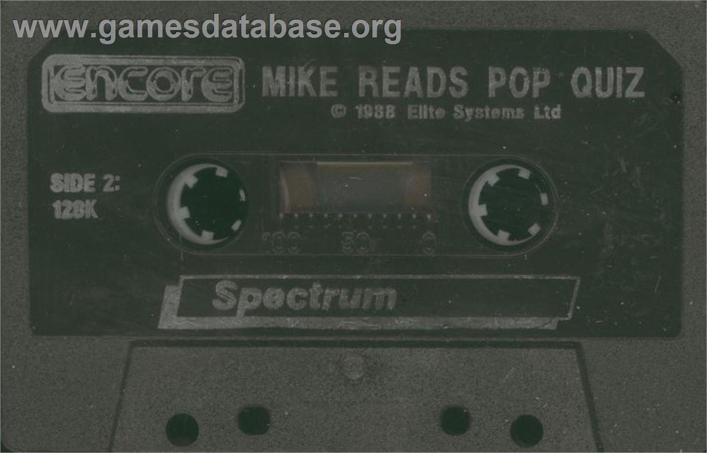 Mike Read's Computer Pop Quiz - Sinclair ZX Spectrum - Artwork - Cartridge