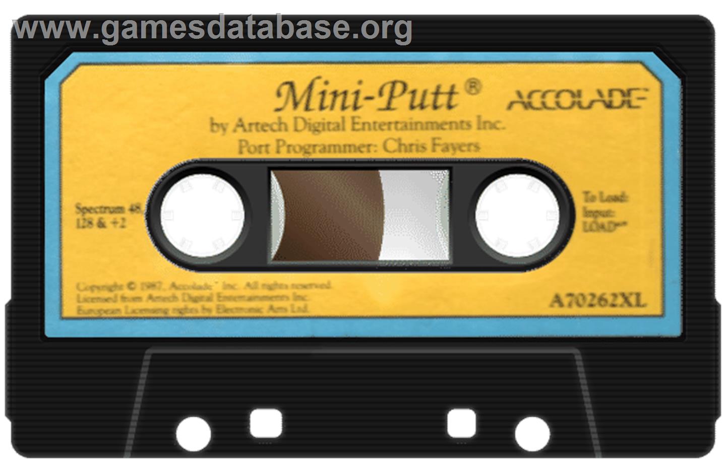 Mini-Putt - Sinclair ZX Spectrum - Artwork - Cartridge