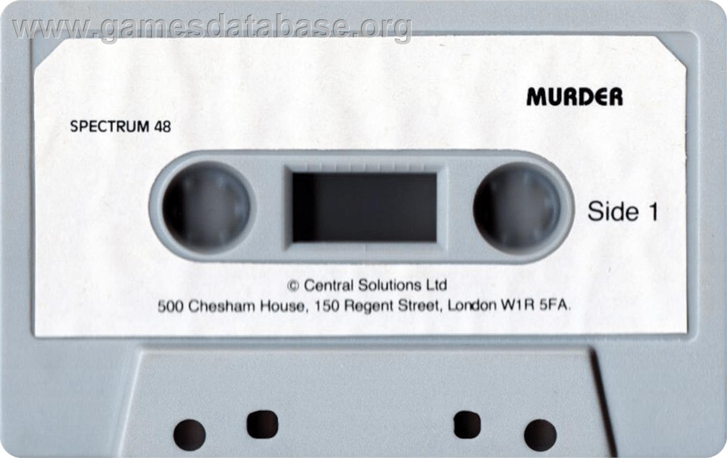 Murder - Sinclair ZX Spectrum - Artwork - Cartridge