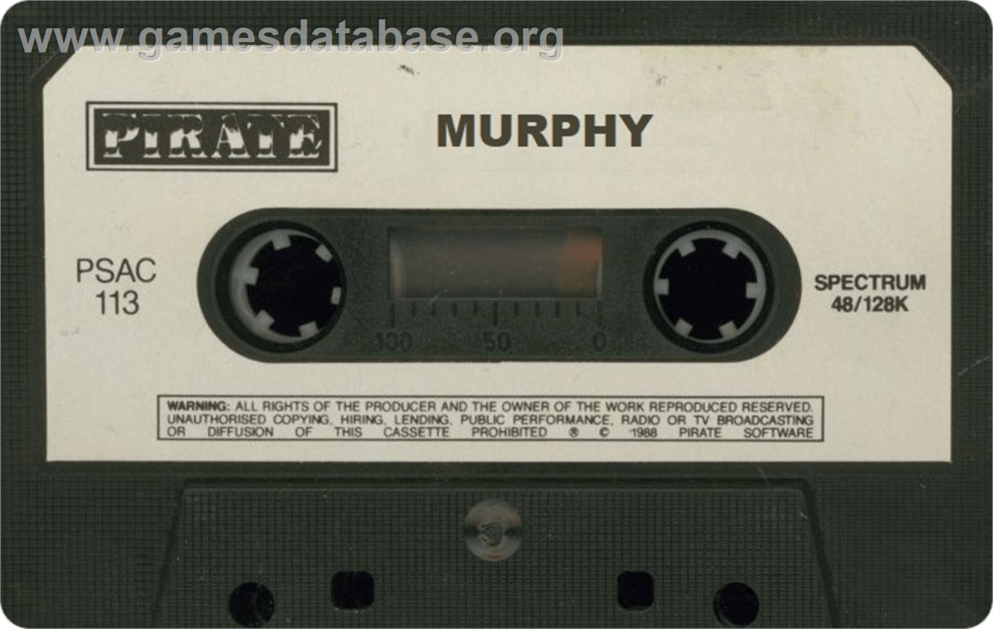 Murphy - Sinclair ZX Spectrum - Artwork - Cartridge