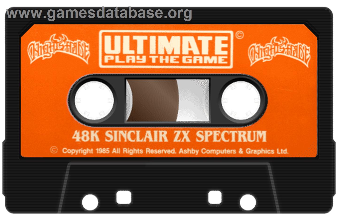 Nightshade - Sinclair ZX Spectrum - Artwork - Cartridge