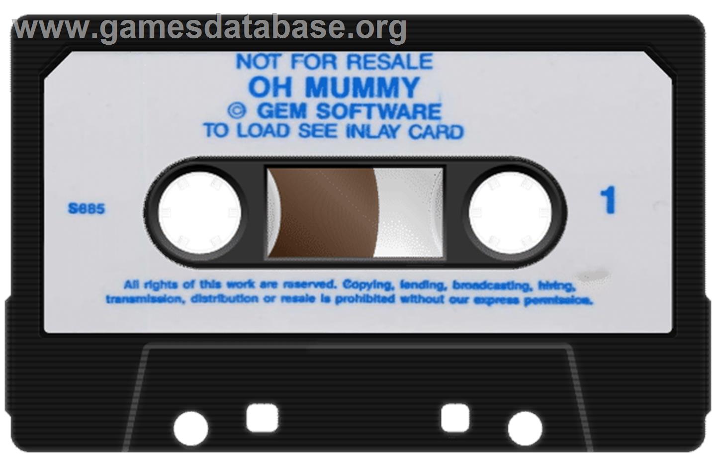 Oh Mummy - Sinclair ZX Spectrum - Artwork - Cartridge