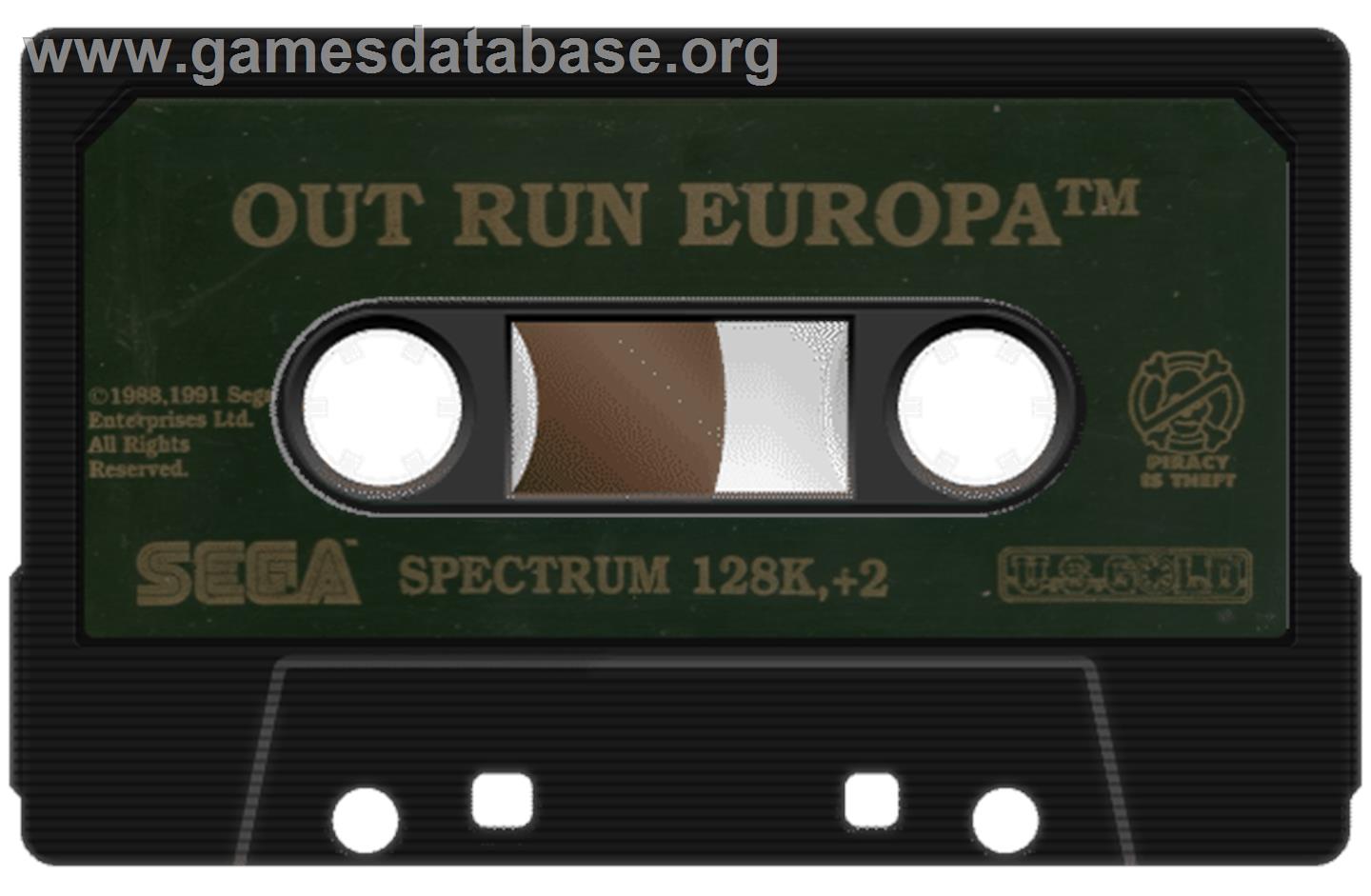 OutRun Europa - Sinclair ZX Spectrum - Artwork - Cartridge