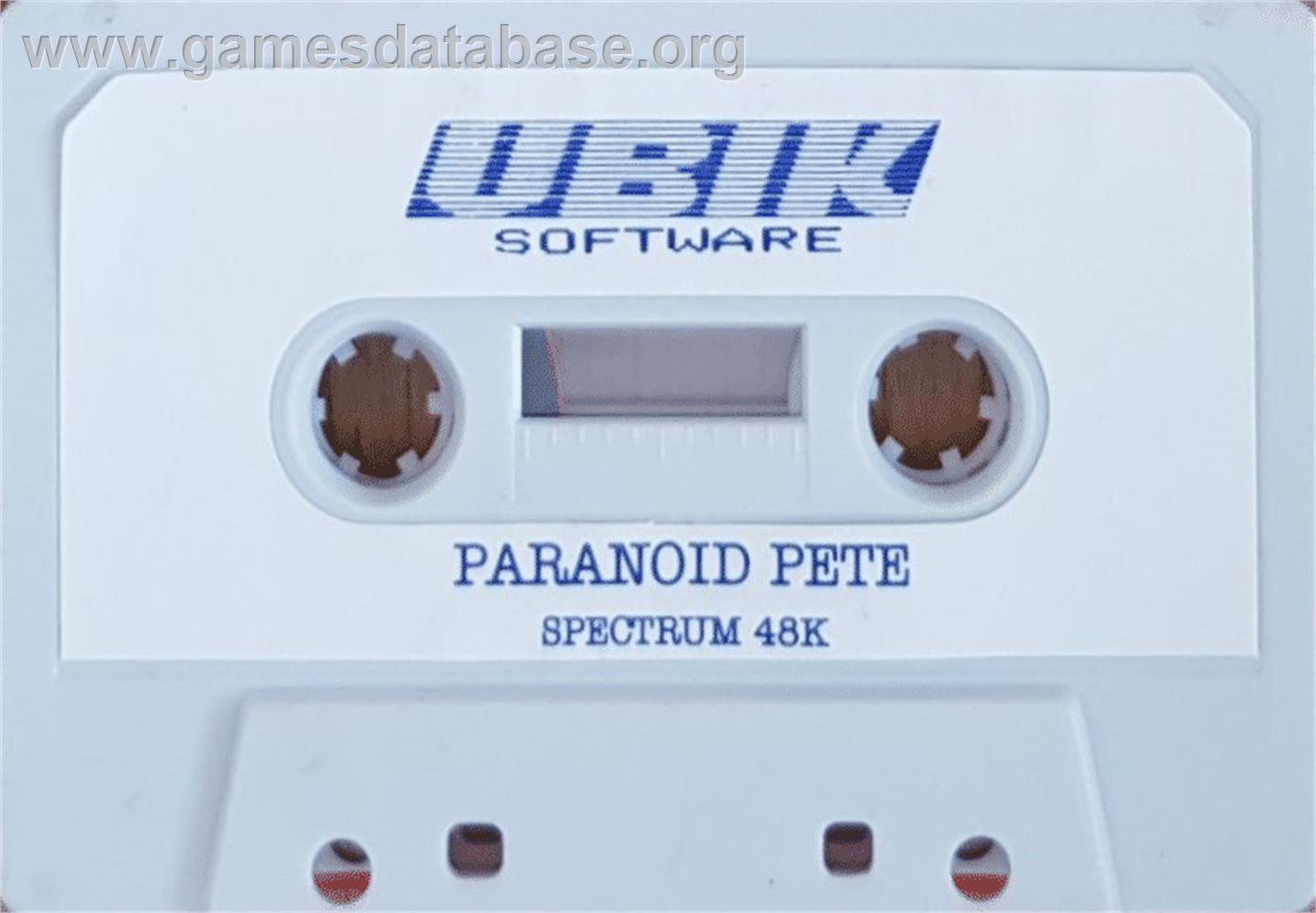 Paranoid Pete - Sinclair ZX Spectrum - Artwork - Cartridge