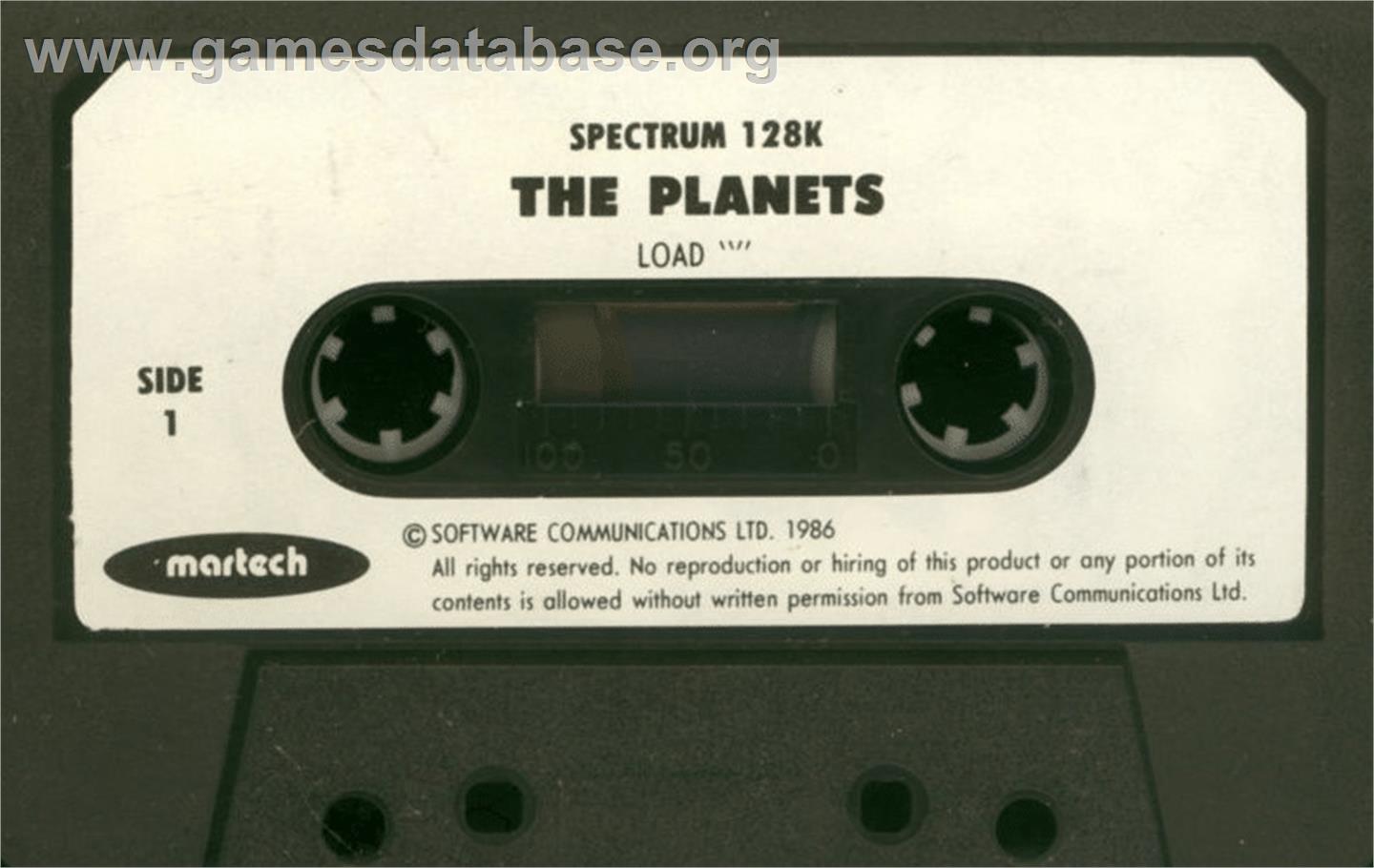 Planets - Sinclair ZX Spectrum - Artwork - Cartridge