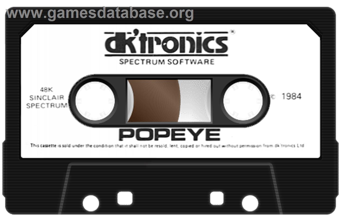 Popeye - Sinclair ZX Spectrum - Artwork - Cartridge