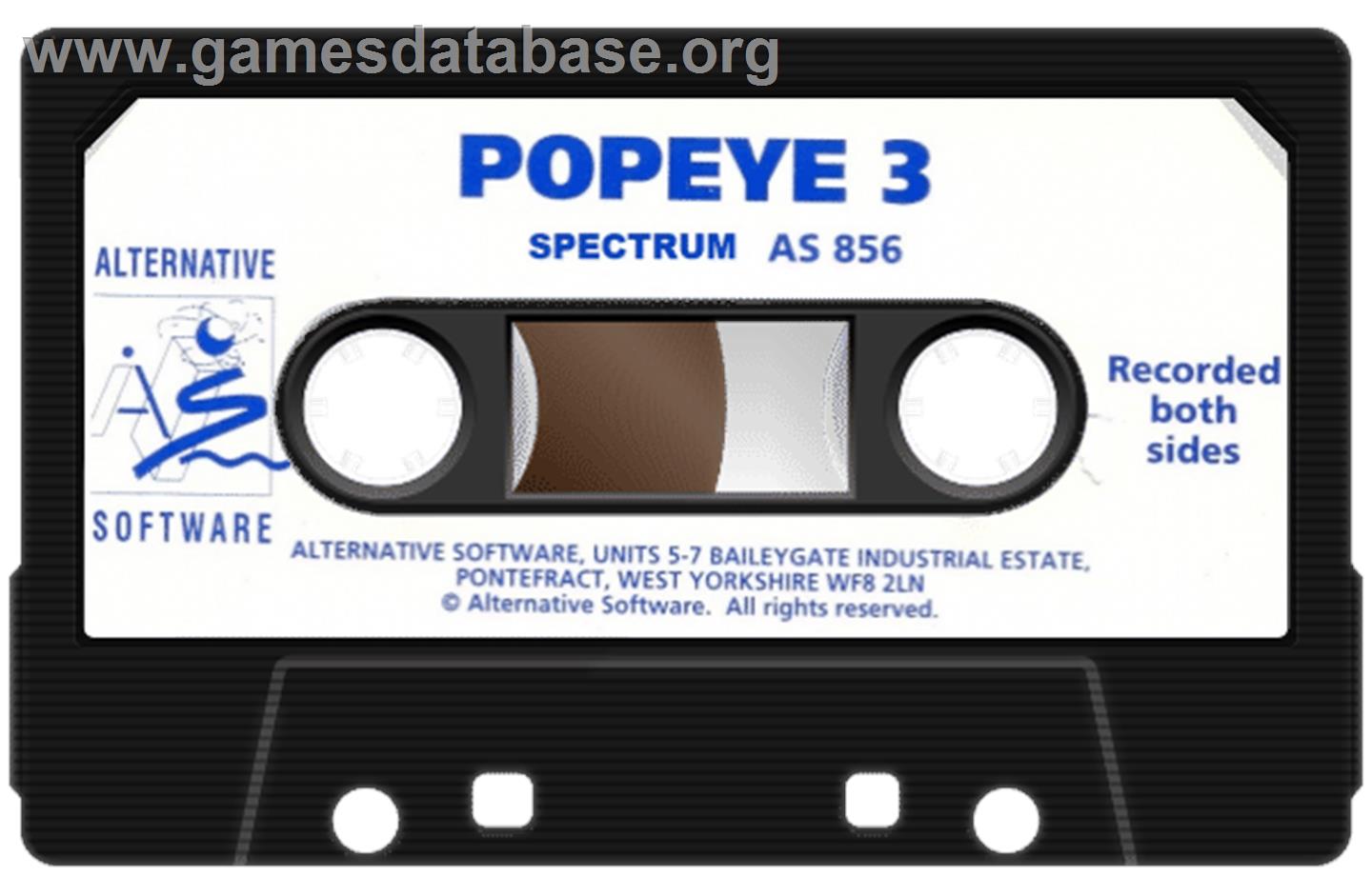 Popeye 3 - Wrestle Crazy - Sinclair ZX Spectrum - Artwork - Cartridge