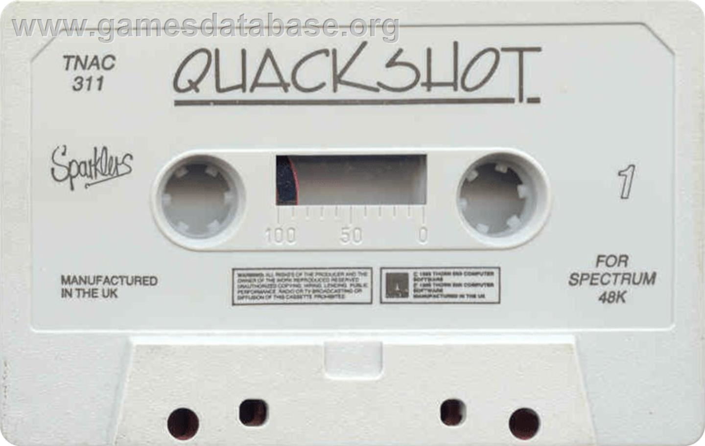 Quackshot - Sinclair ZX Spectrum - Artwork - Cartridge