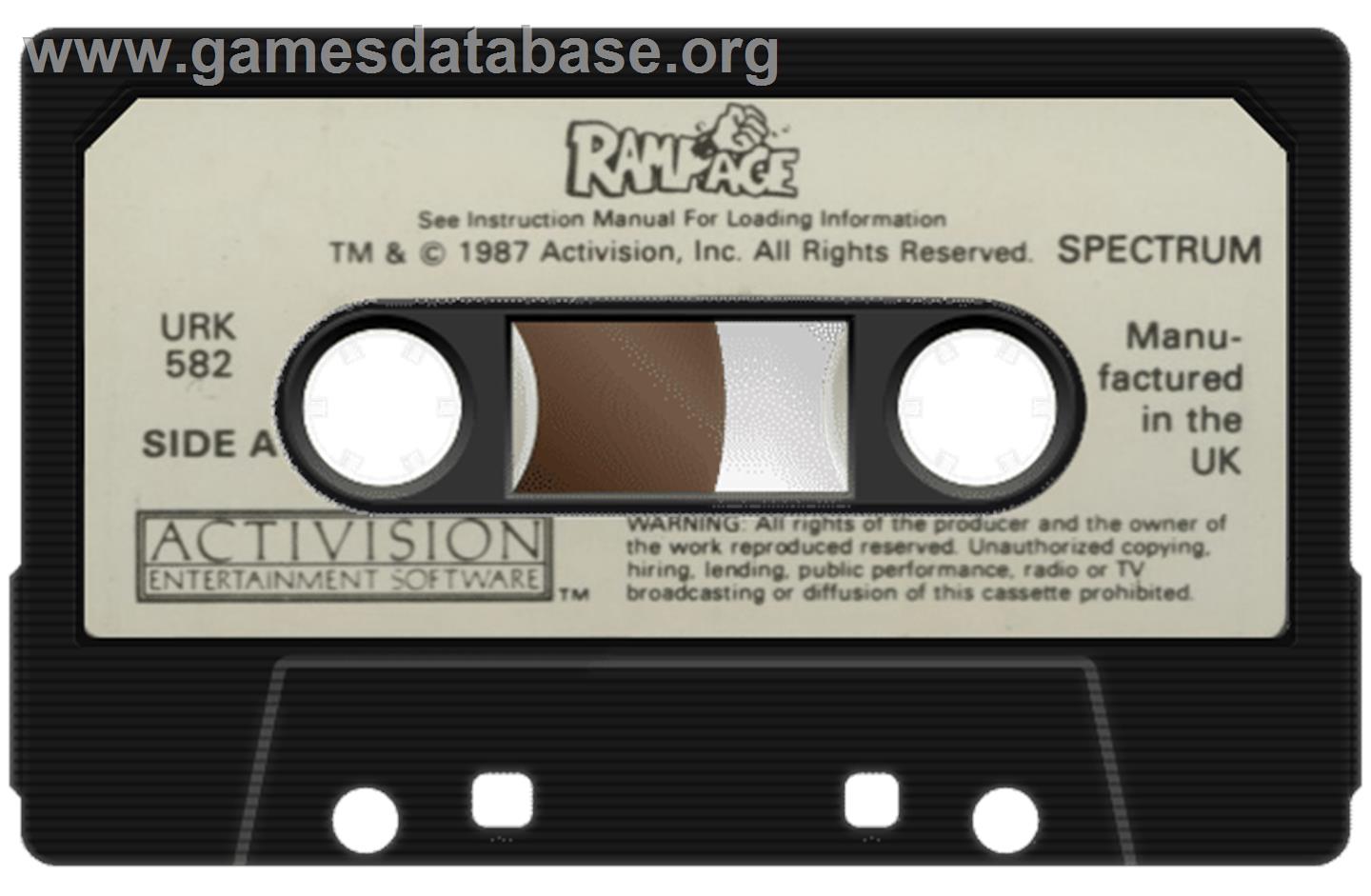Rampage - Sinclair ZX Spectrum - Artwork - Cartridge