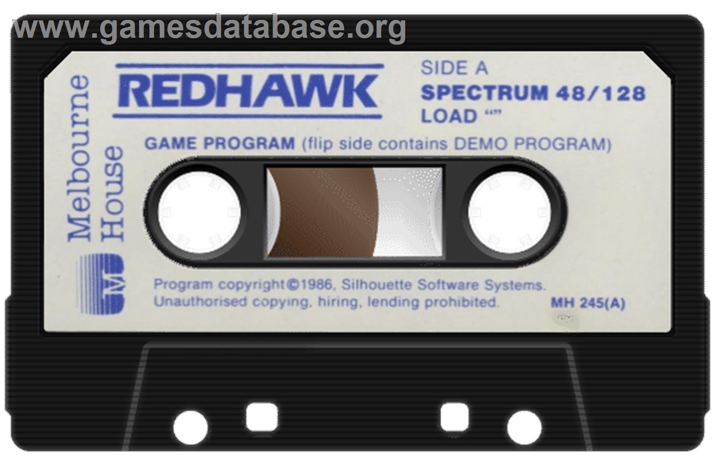 Redhawk - Sinclair ZX Spectrum - Artwork - Cartridge