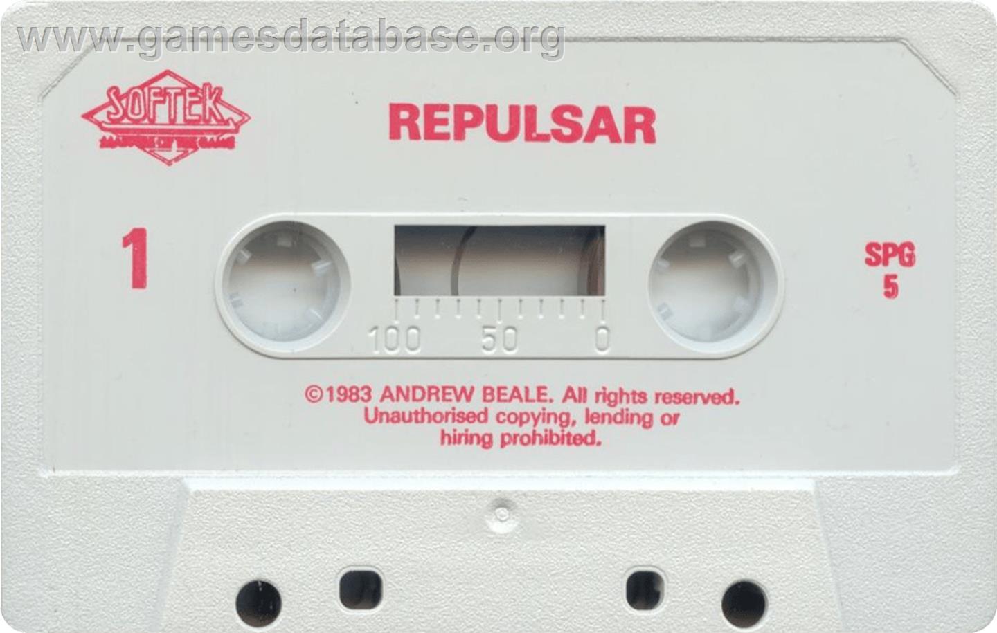 Repulsar - Sinclair ZX Spectrum - Artwork - Cartridge