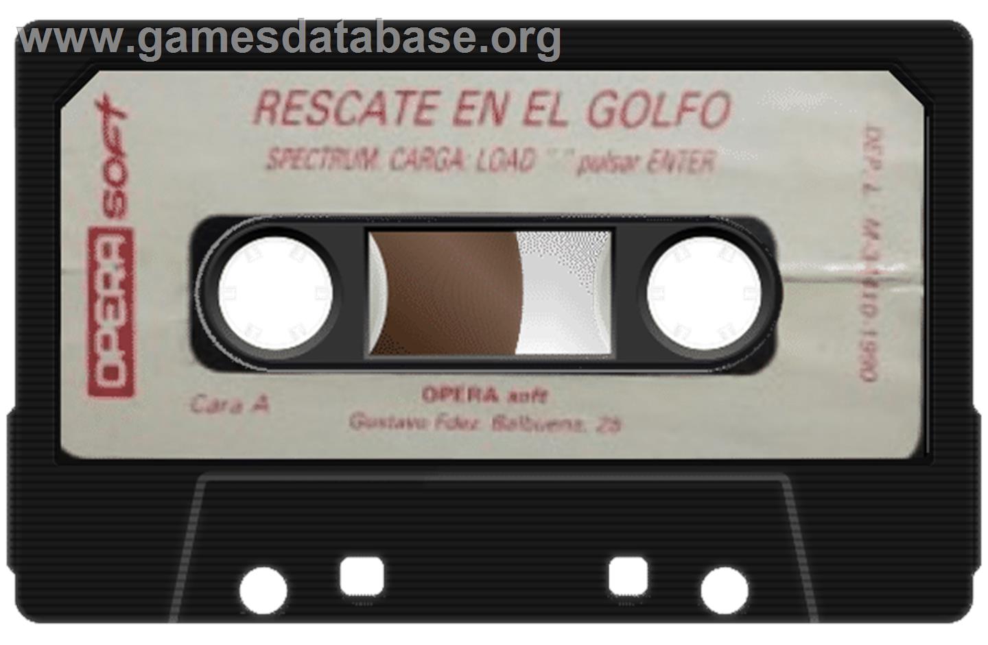 Rescate En El Golfo - Sinclair ZX Spectrum - Artwork - Cartridge