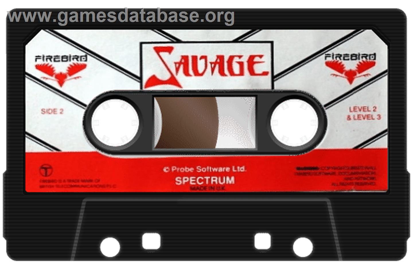 Savage - Sinclair ZX Spectrum - Artwork - Cartridge