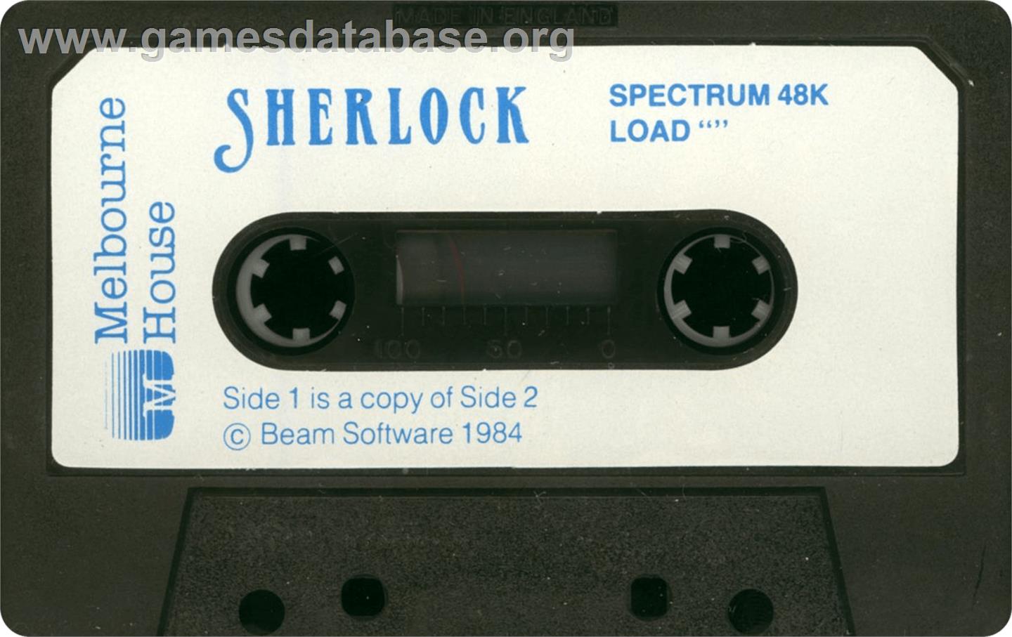Sherlock - Sinclair ZX Spectrum - Artwork - Cartridge