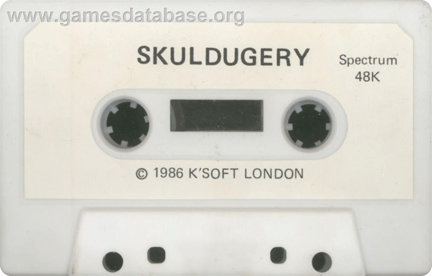 Skuldugery - Sinclair ZX Spectrum - Artwork - Cartridge