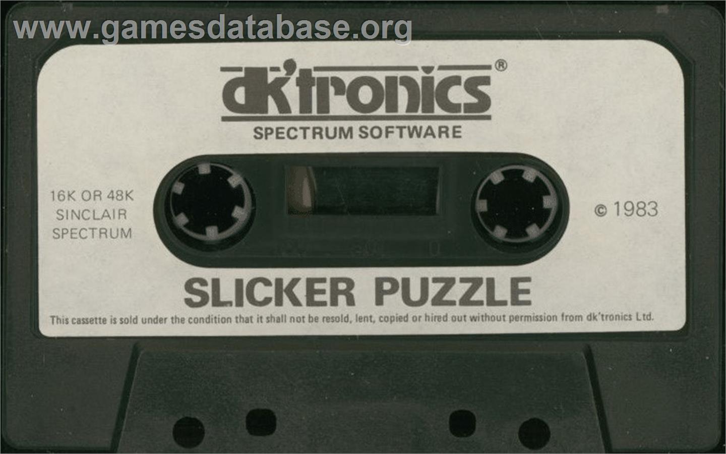 Slicker Puzzle - Sinclair ZX Spectrum - Artwork - Cartridge