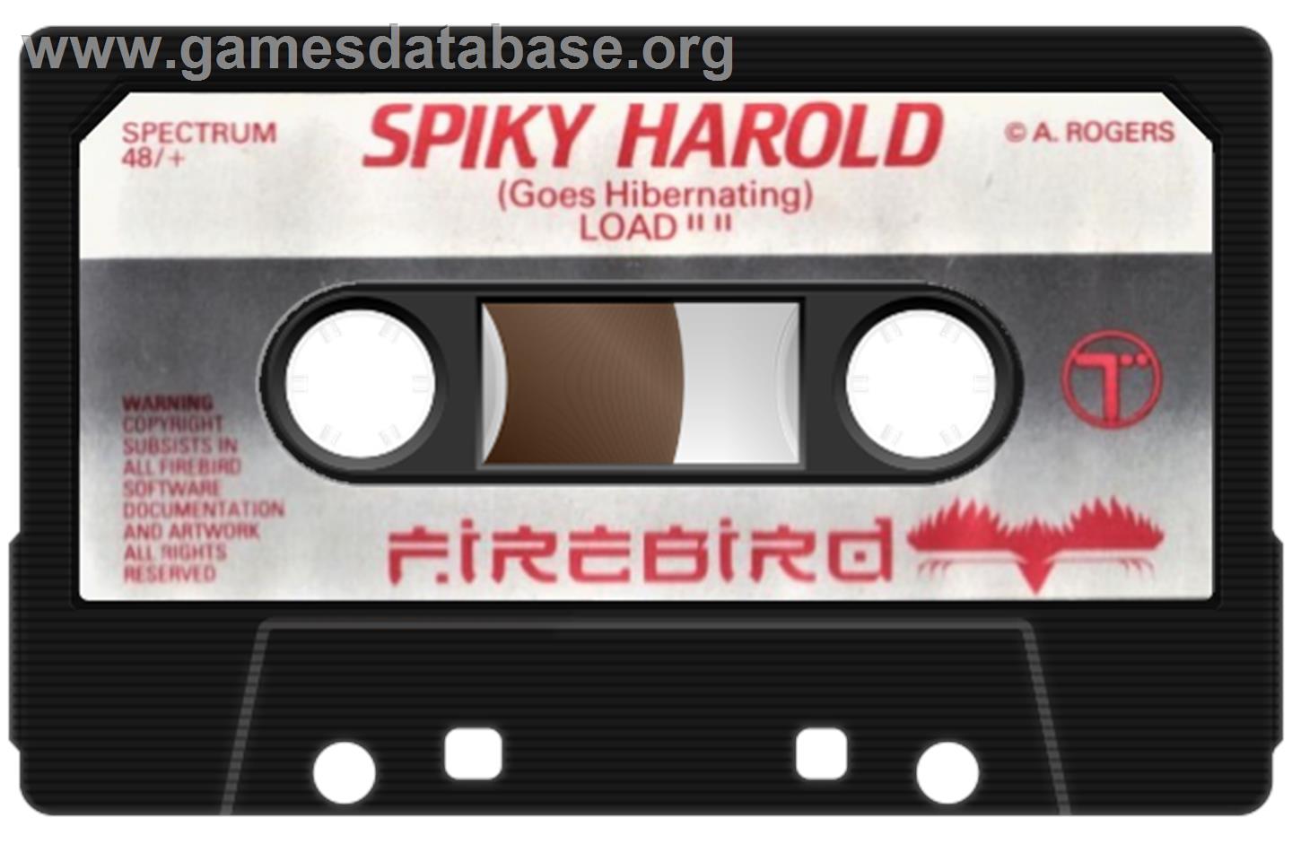 Spiky Harold Goes Hibernating - Sinclair ZX Spectrum - Artwork - Cartridge