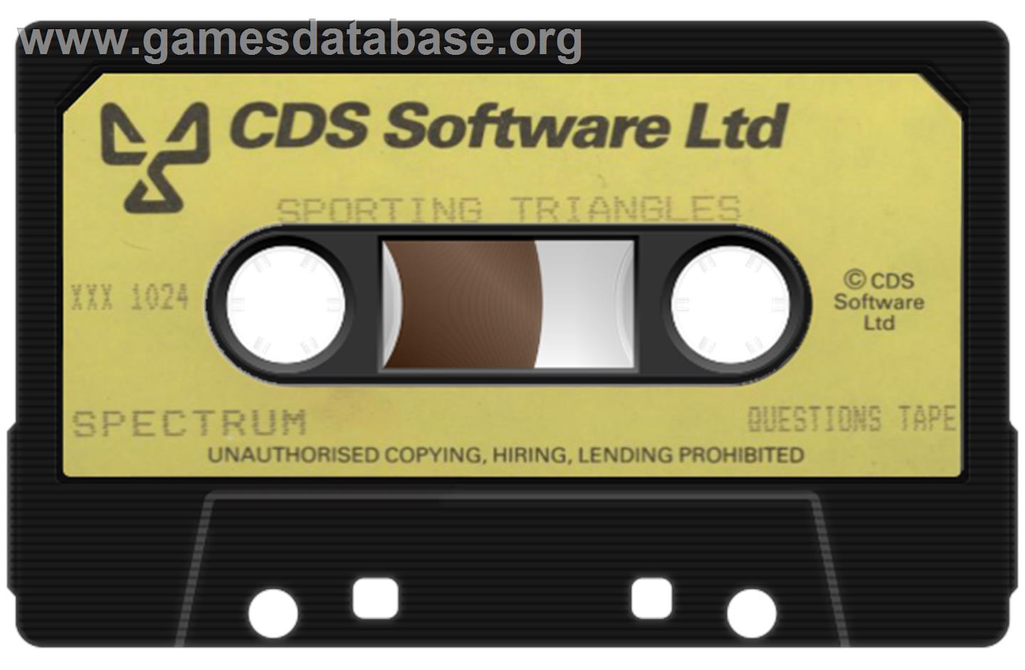 Sporting Triangles - Sinclair ZX Spectrum - Artwork - Cartridge