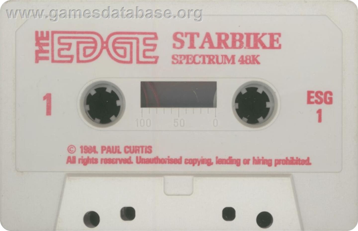 Starbike - Sinclair ZX Spectrum - Artwork - Cartridge