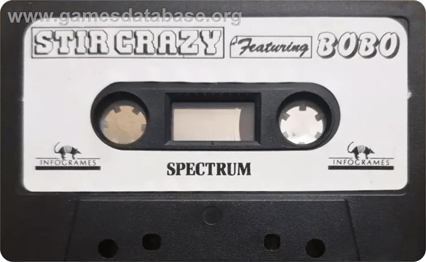 Stir Crazy Featuring Bobo - Sinclair ZX Spectrum - Artwork - Cartridge