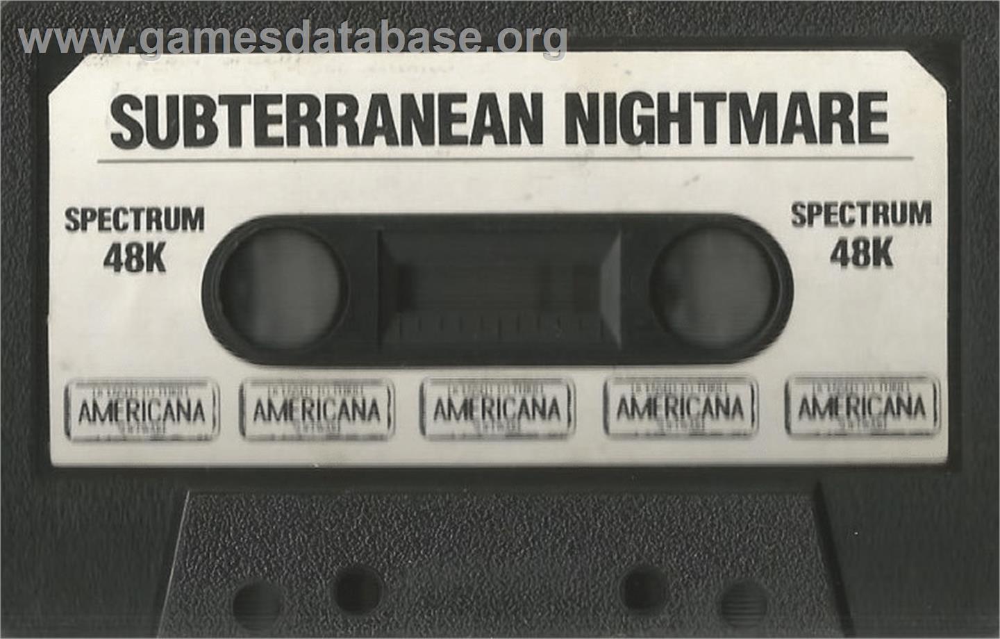 Subterranean Nightmare - Sinclair ZX Spectrum - Artwork - Cartridge
