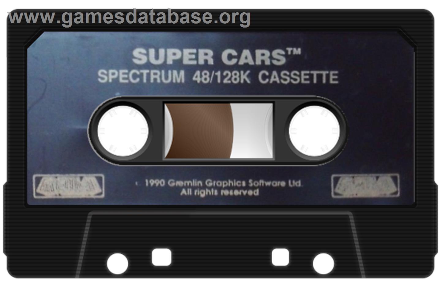 Super Cars - Sinclair ZX Spectrum - Artwork - Cartridge
