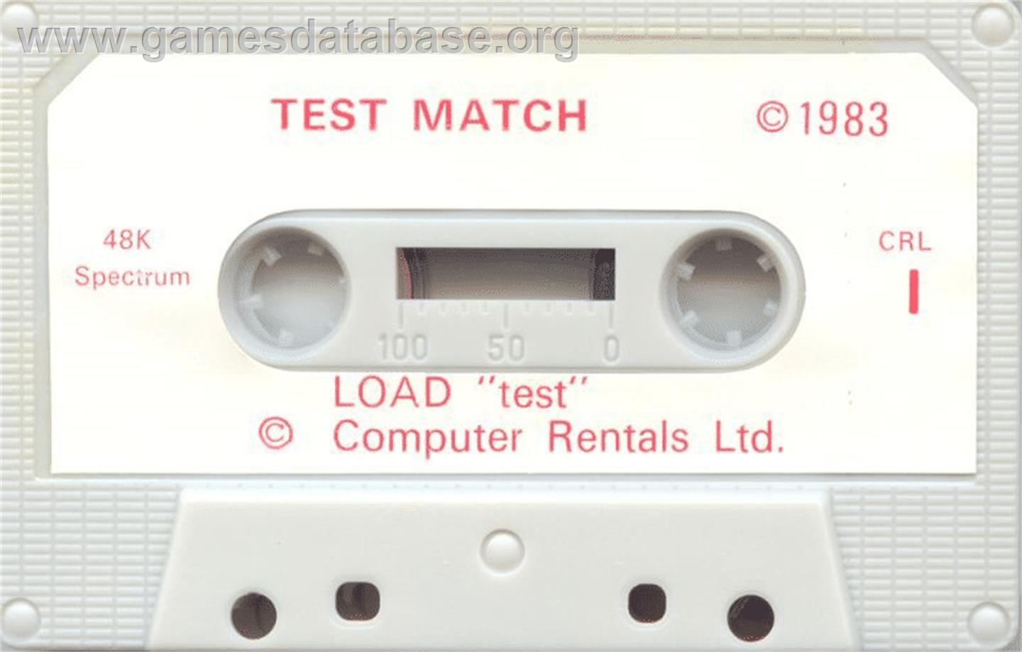 Test Match - Sinclair ZX Spectrum - Artwork - Cartridge